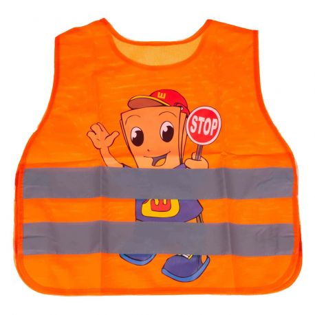 Dětská vesta s obrázkem - oranžová