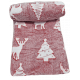 Svítící mikroplyšová deka - červená - Vánoční motiv 1