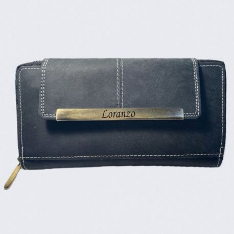 Velká kožená peněženka LORANZO - černá